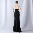 Strapless Beaded Mermaid Evening Gown