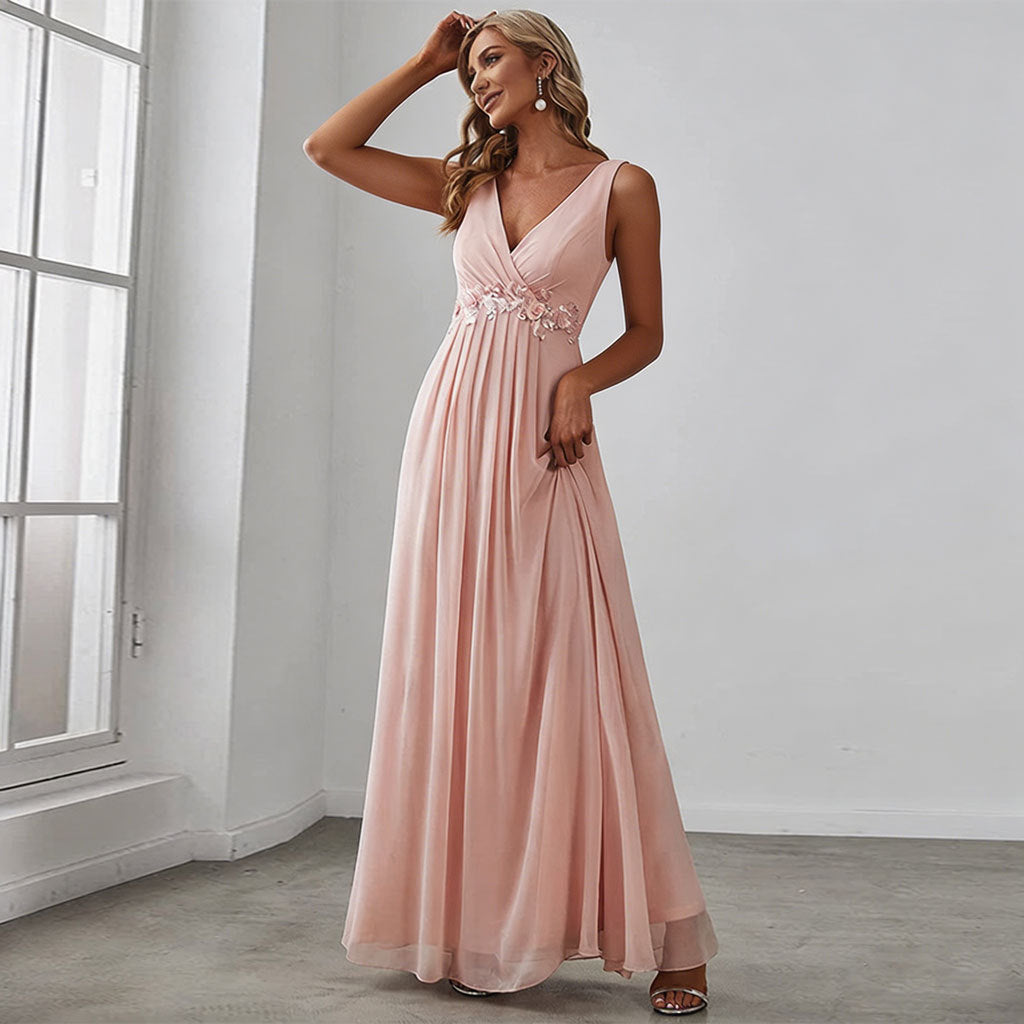High-Waist Banquet Maxi Dress