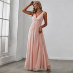 High-Waist Banquet Maxi Dress