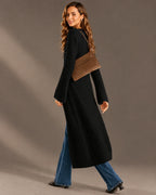 V-Neck Button Front Longline Ribbed Knit Cardigan | Oyese