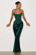 Women's Satin Corset Mermaid Gown