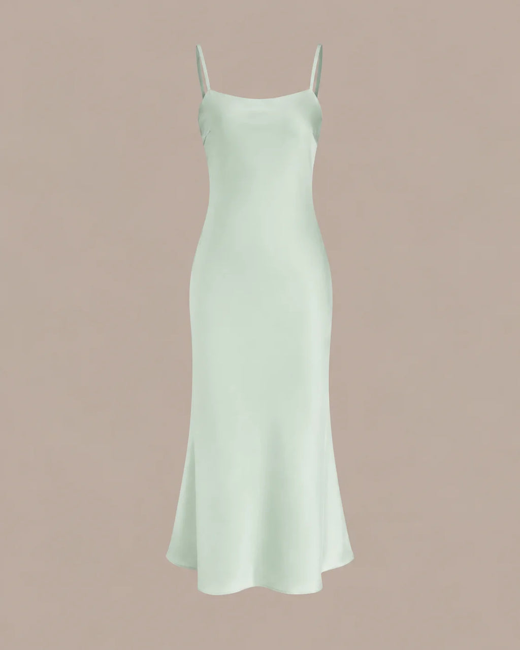 Chiffon Cape Mock Neck Satin Midi Dress – Elegant Cocktail Wedding Guest Dress | Oyese