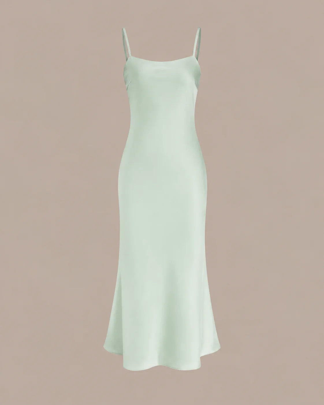 Chiffon Cape Mock Neck Satin Midi Dress – Elegant Cocktail Wedding Guest Dress | Oyese