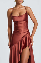 Sexy Strappy Ruffled Asymmetrical Dress