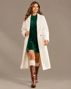 Velvet Lace Yoke Long Puff Sleeve Babydoll Mini Dress | Oyese