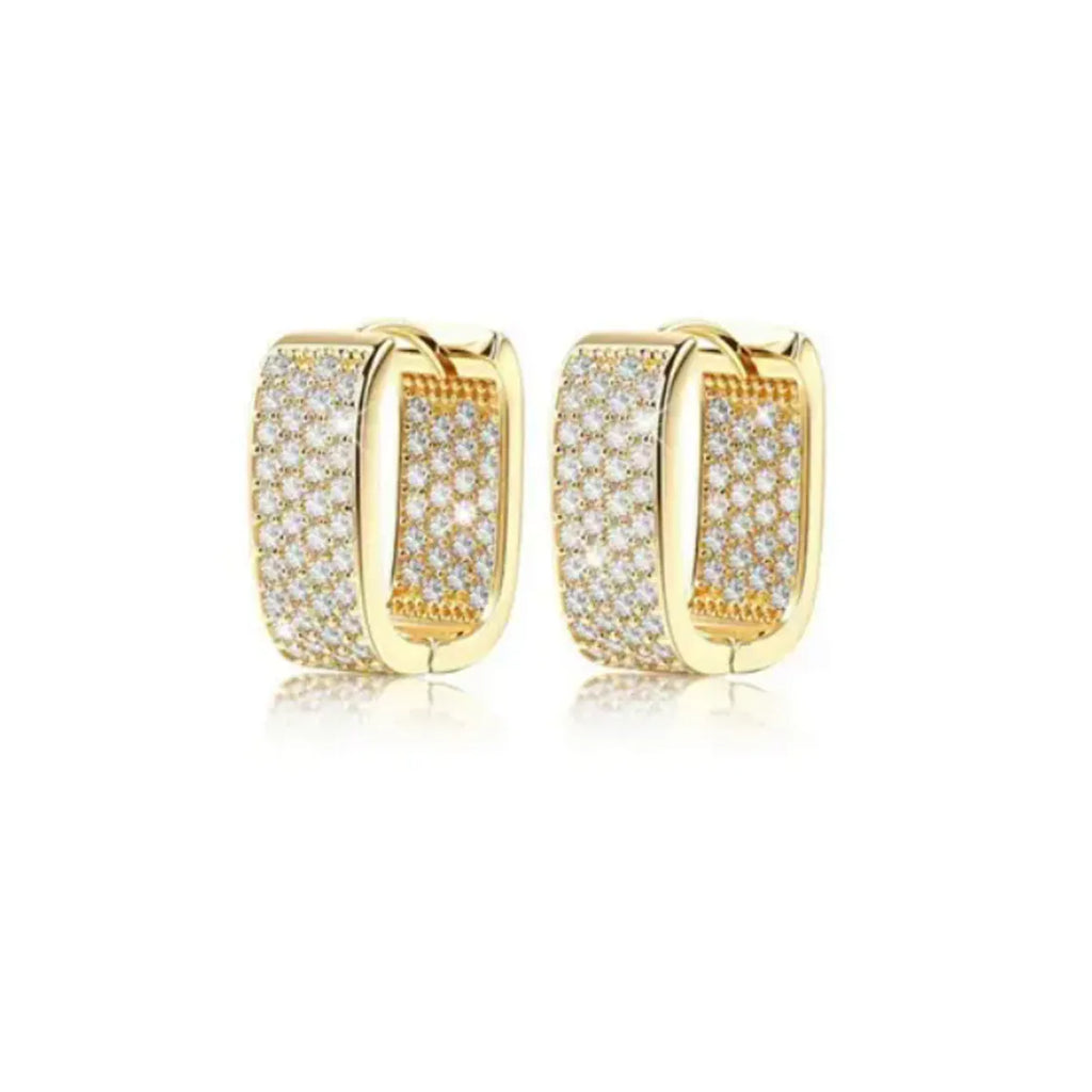Women's Layered Earrings 14k Gold-Plated
