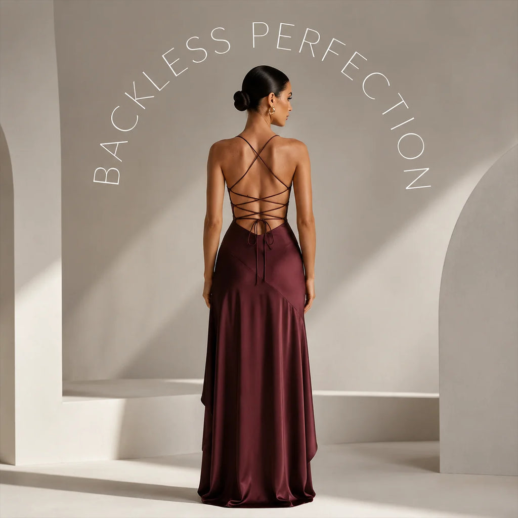 Sexy Strappy Ruffled Asymmetrical Dress