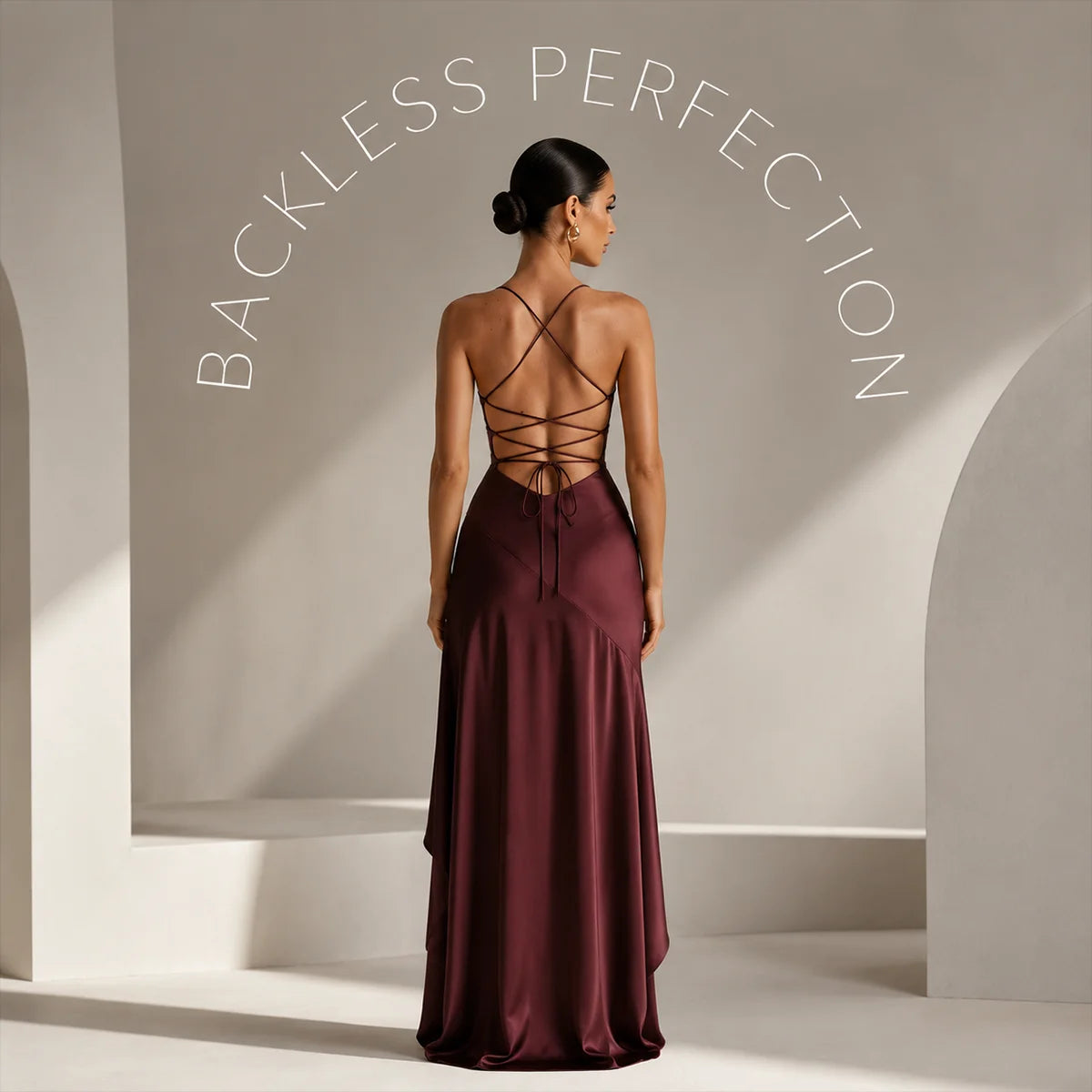 Sexy Strappy Ruffled Asymmetrical Dress