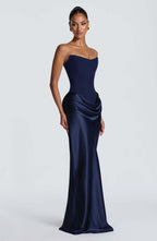 Women's Satin Corset Mermaid Gown