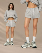 Oversized Mock Neck Fleece-Lined Pullover Sweatshirt | Oyese