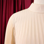 Mock Neck Pleated Chiffon Cape Shift Dress | Oyese
