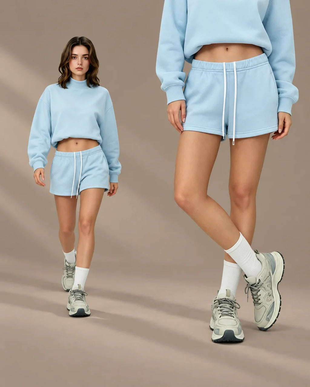 Oversized Mock Neck Fleece-Lined Pullover Sweatshirt | Oyese