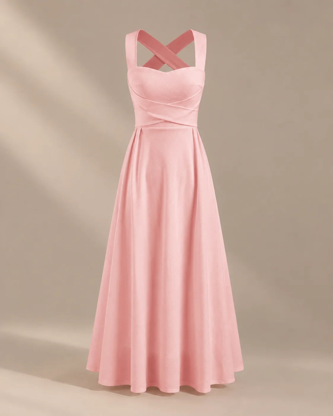 Square Neck Halter Wrap Waist Midi Dress – A-Line Summer Wedding Guest Dress | Oyese