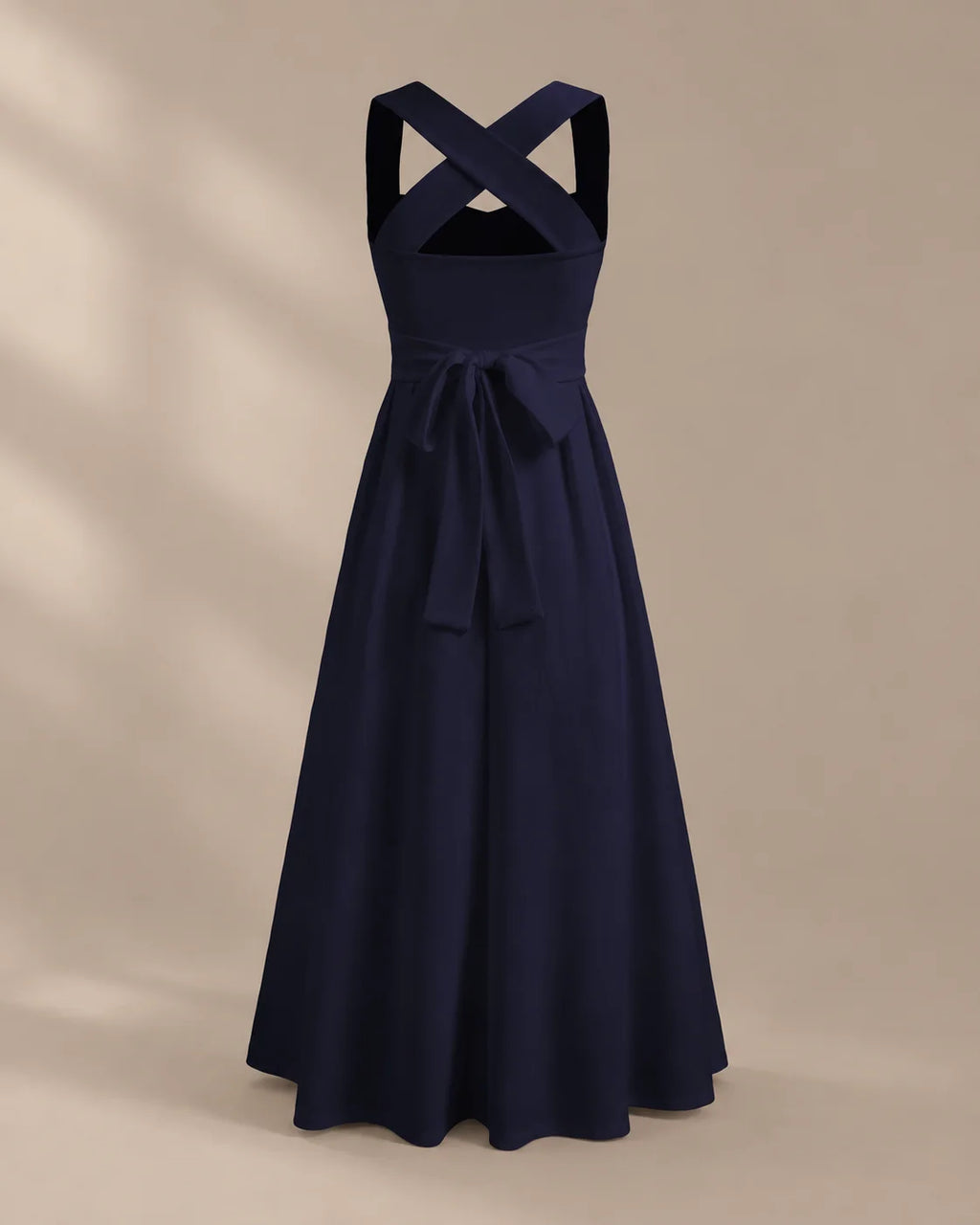 Square Neck Halter Wrap Waist Midi Dress – A-Line Summer Wedding Guest Dress | Oyese
