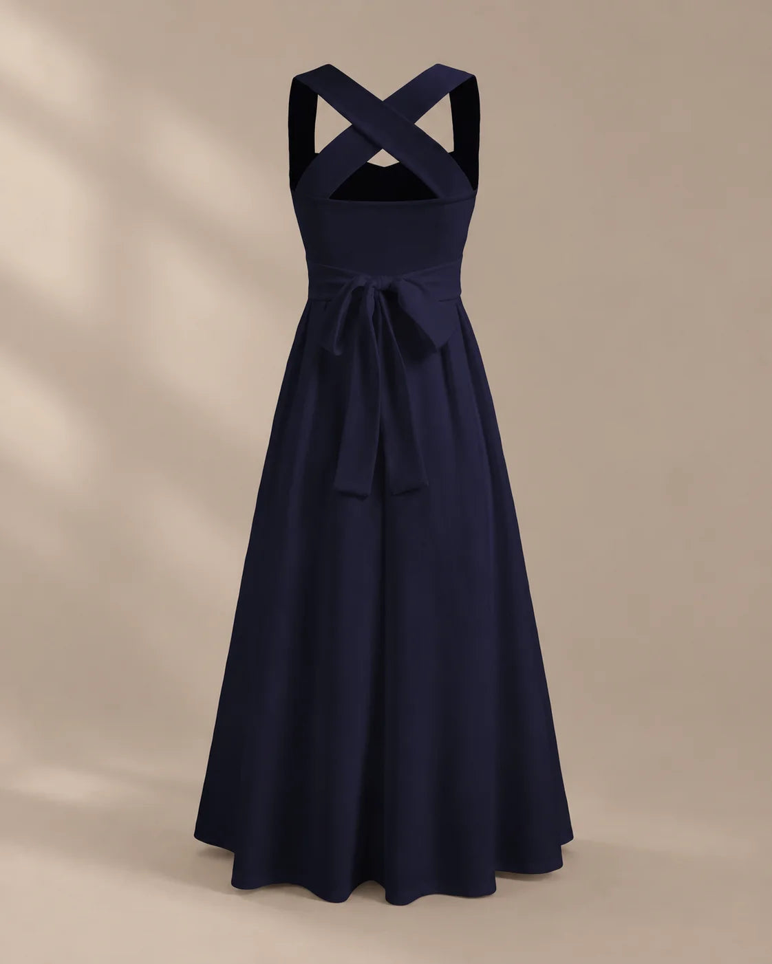 Square Neck Halter Wrap Waist Midi Dress – A-Line Summer Wedding Guest Dress | Oyese