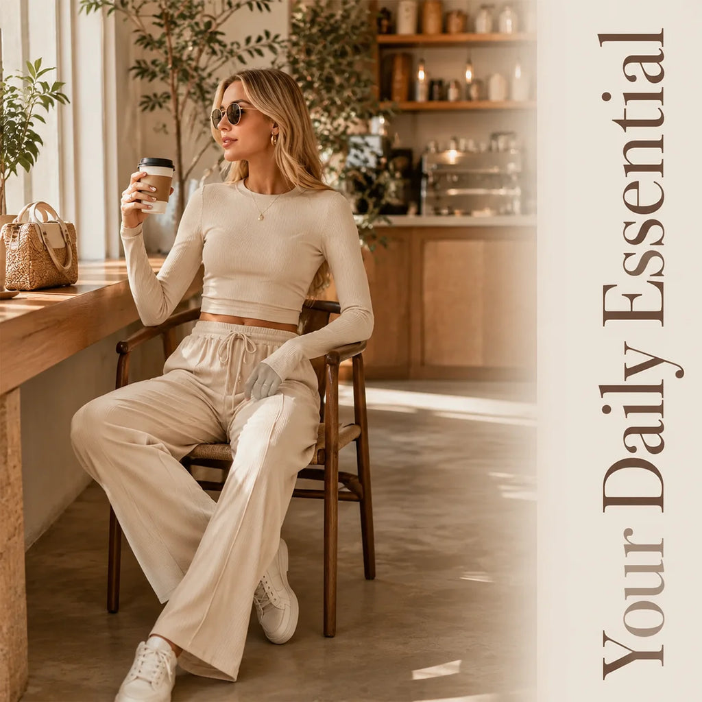 Women's 2-Piece Ribbed Knit Set