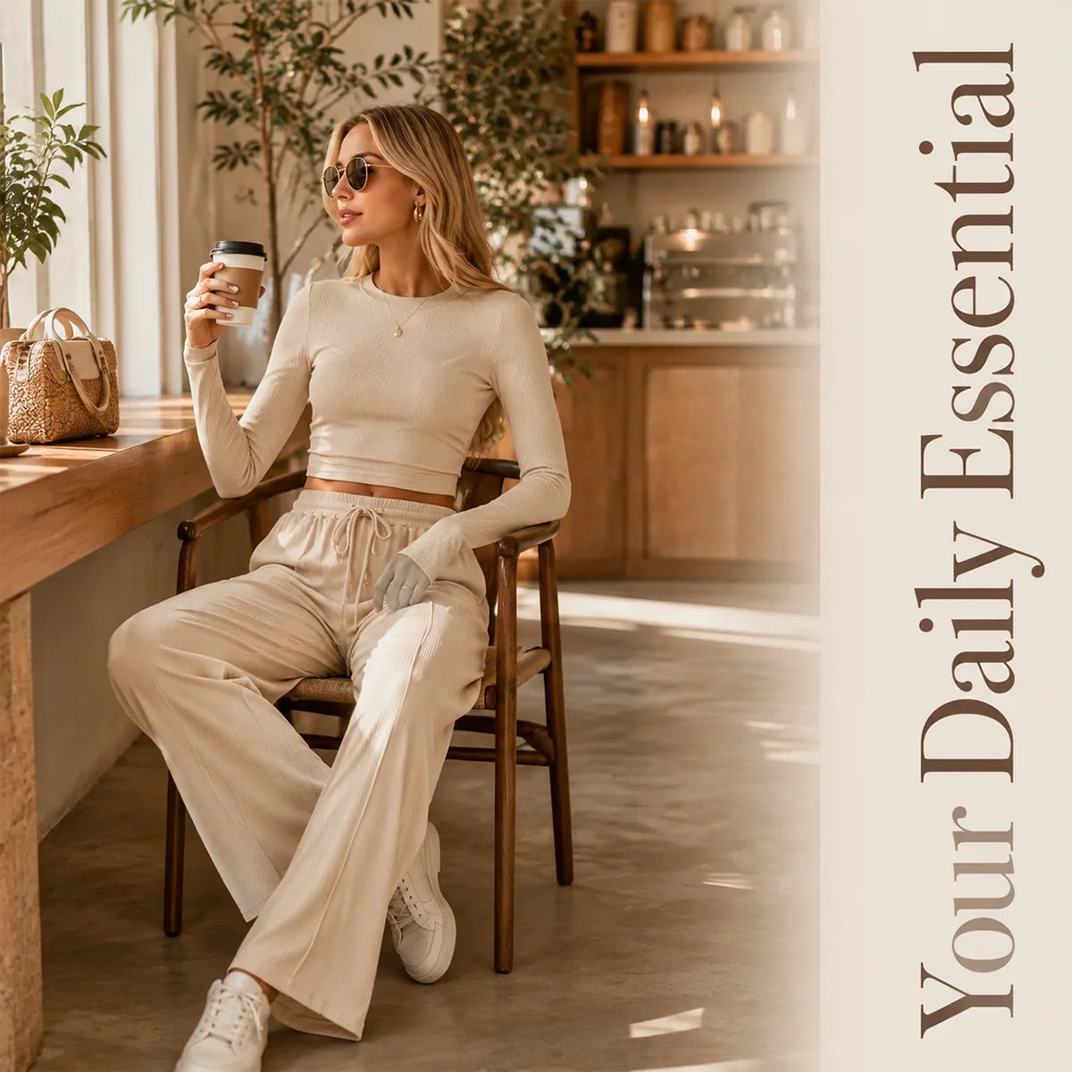 Women's 2-Piece Ribbed Knit Set