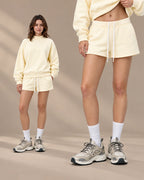 Oversized Mock Neck Fleece-Lined Pullover Sweatshirt | Oyese