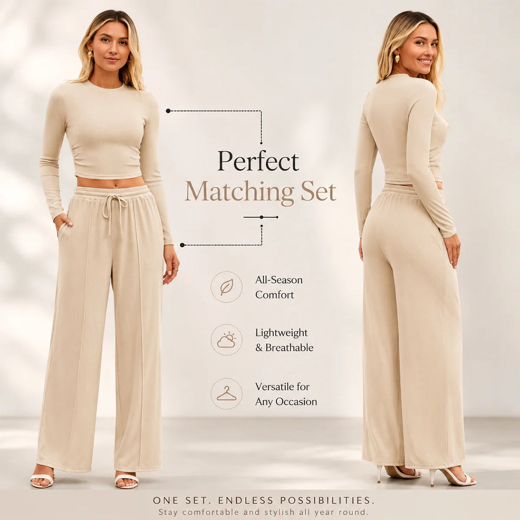 Women's 2-Piece Ribbed Knit Set