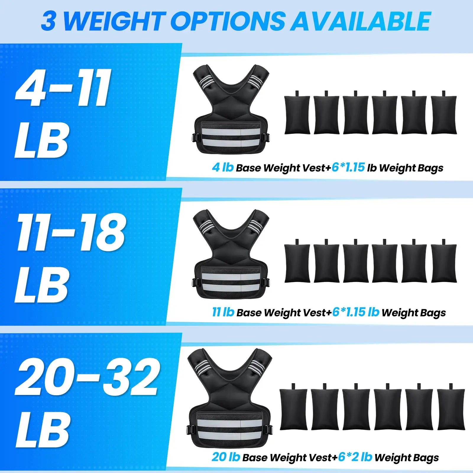 Adjustable Weighted Vest for Women and Men OYESE