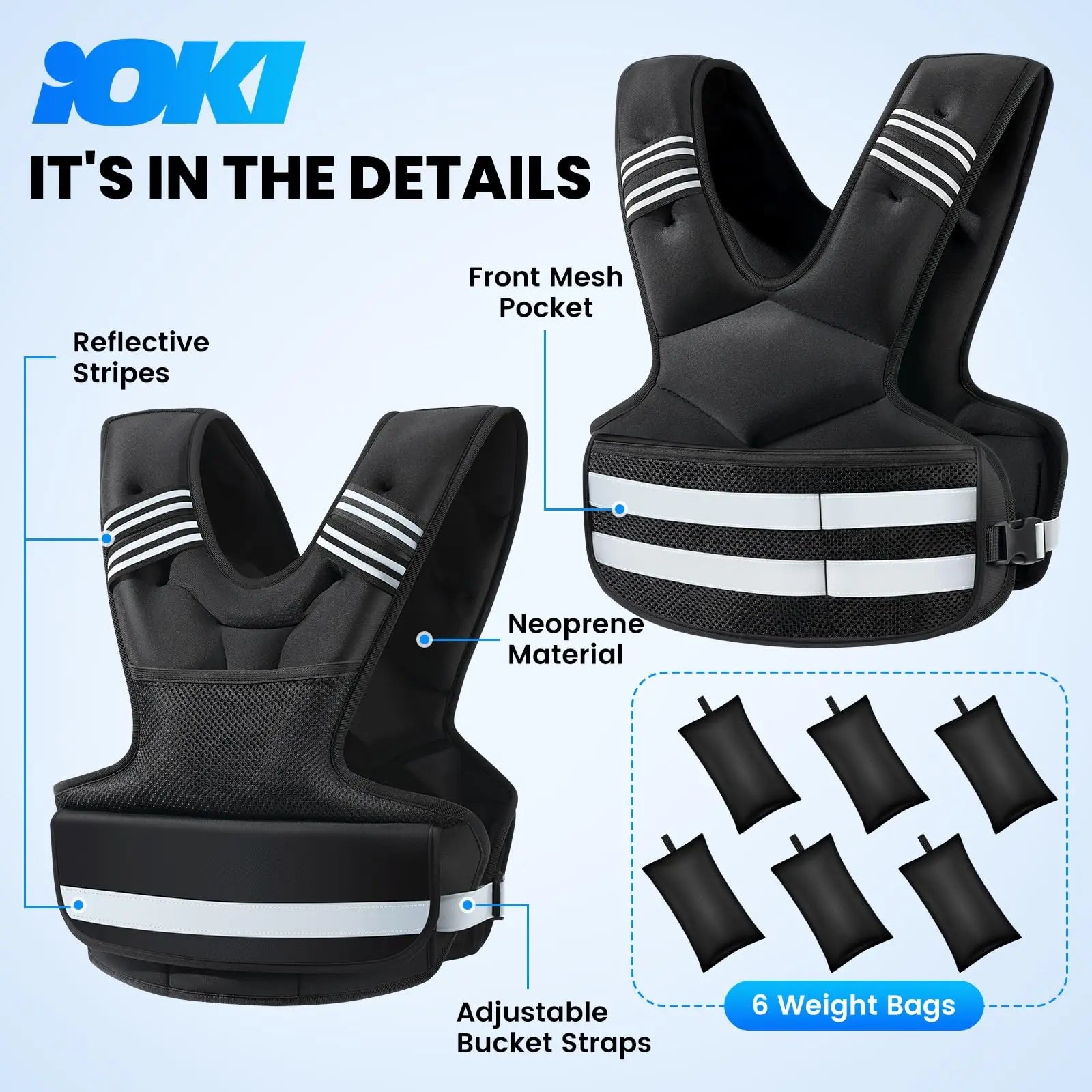 Adjustable Weighted Vest for Women and Men OYESE