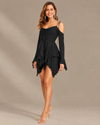 Fairy Grunge Cold Shoulder Mini Dress | Oyese