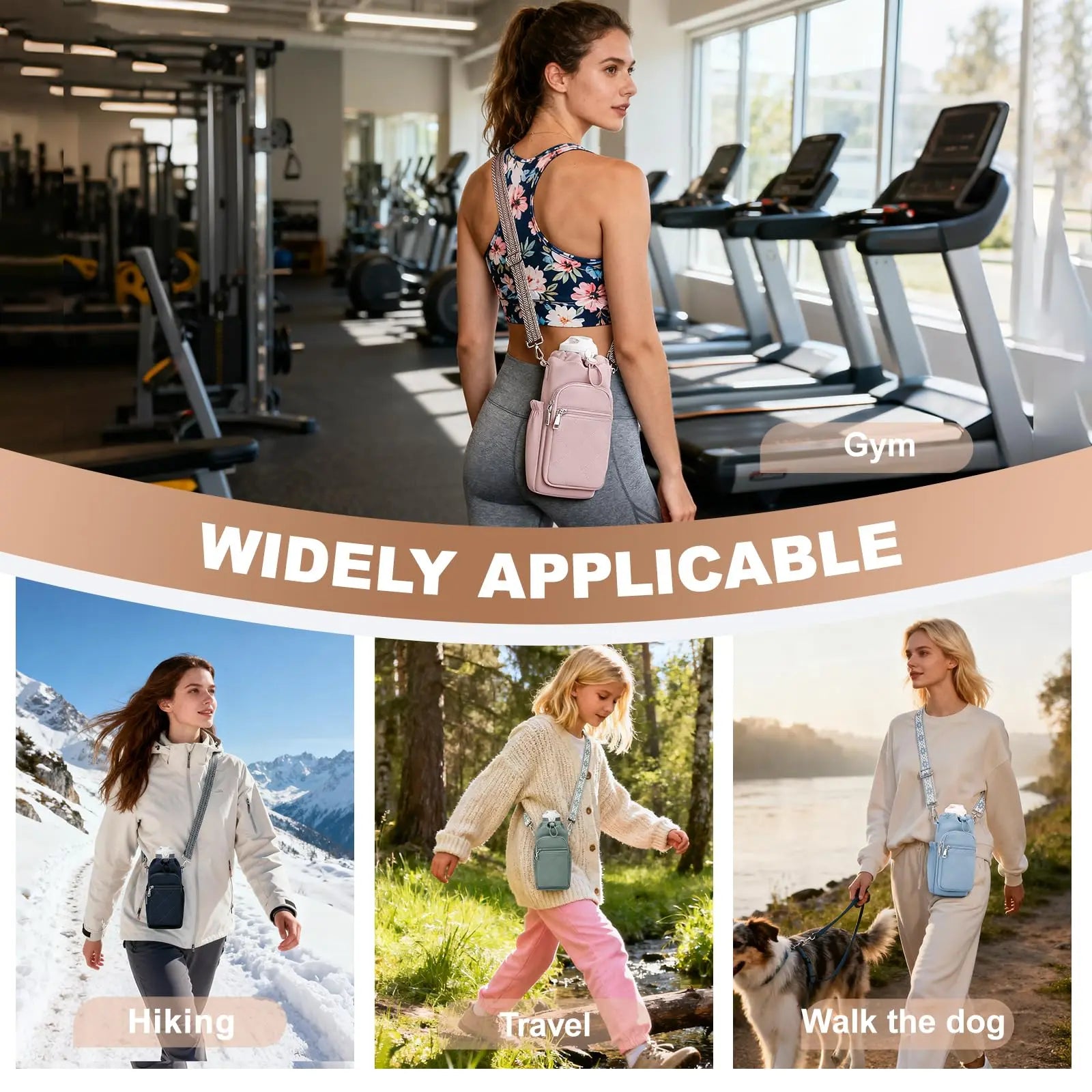 Water Bottle Carrier Bag with Strap OYESE