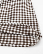 V-Neck Button Front Gingham Fitted Mini Dress | Oyese