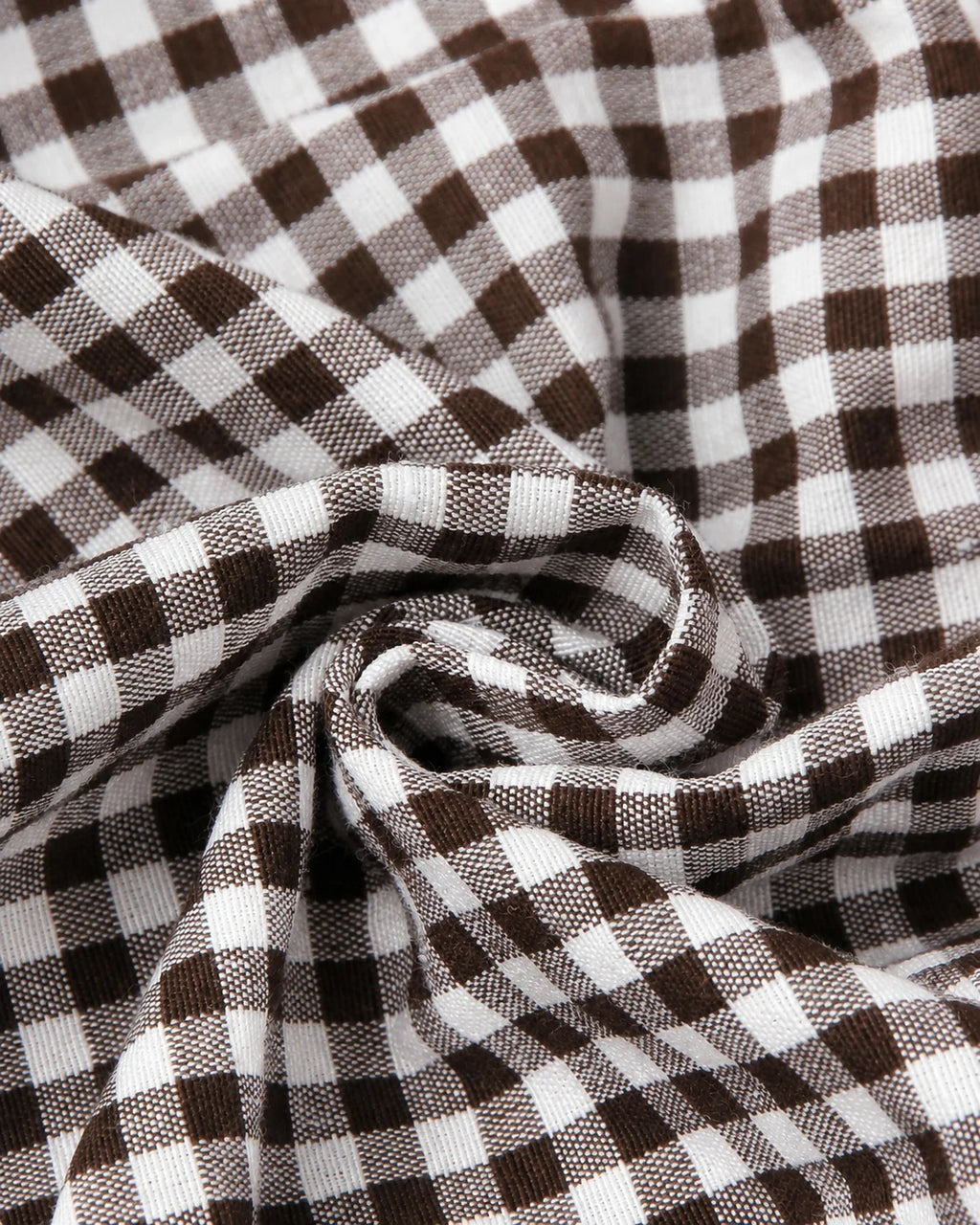 V-Neck Button Front Gingham Fitted Mini Dress | Oyese