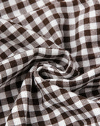 V-Neck Button Front Gingham Fitted Mini Dress | Oyese