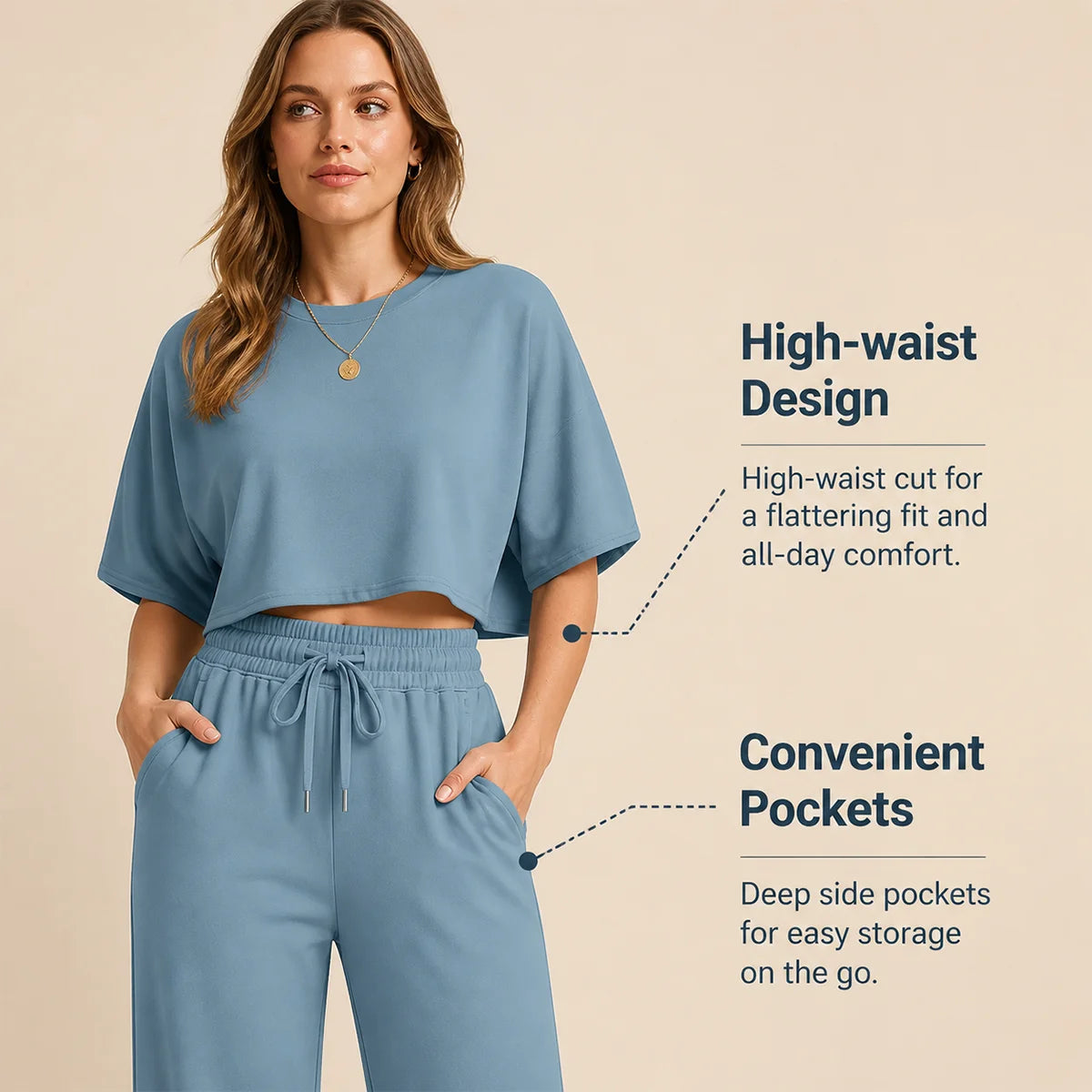 Fashionable Women's Beach Vacation Clothes Sets