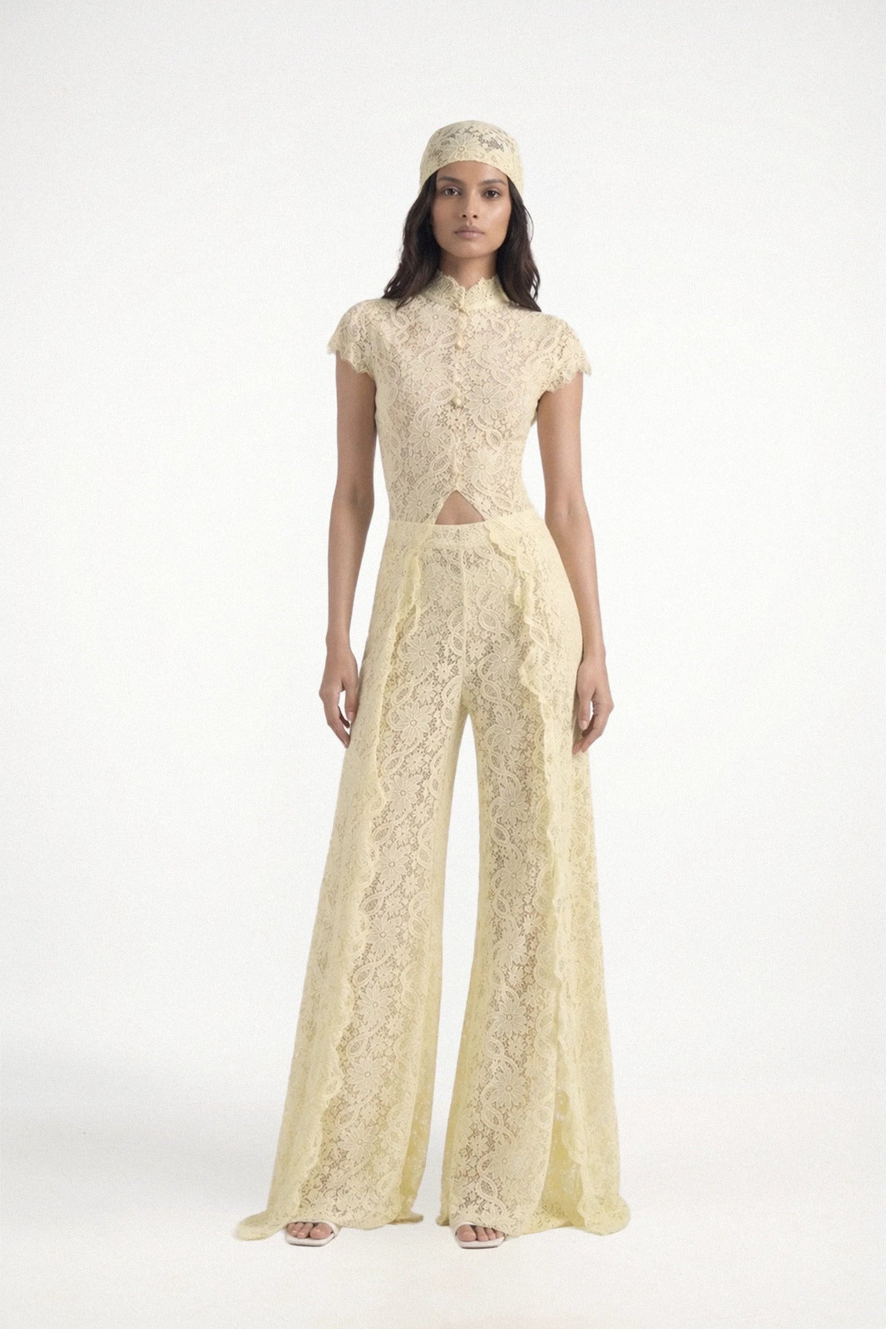 Boho Short-Sleeve Shirt & Wide-Leg Pants