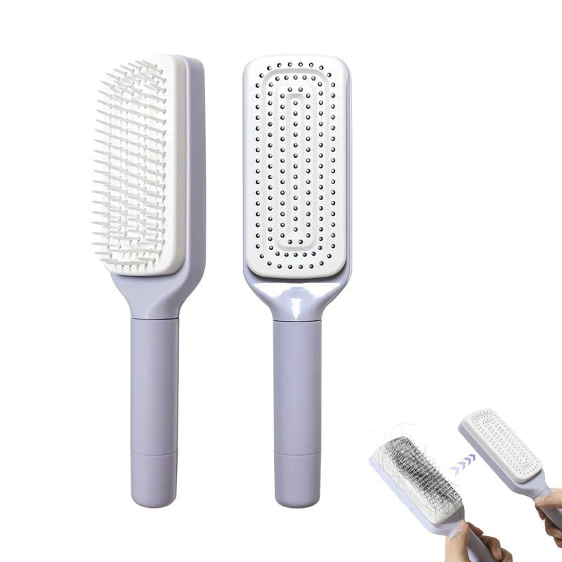 Self-Cleaning Retractable Hair Brush