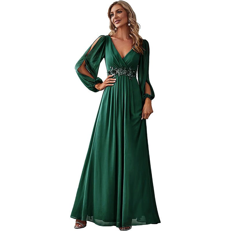 High-Waist Banquet Maxi Dress