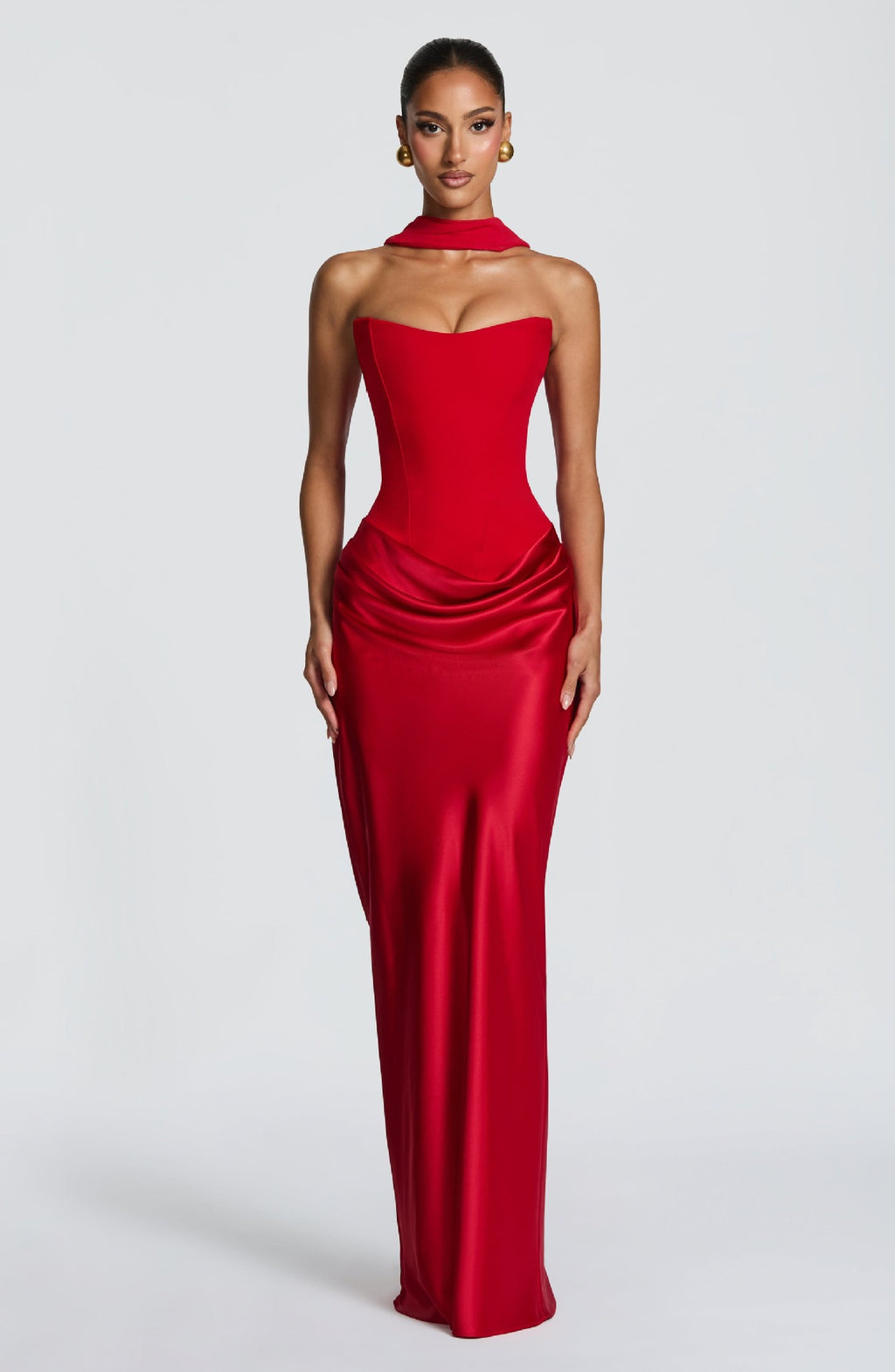 Women's Satin Corset Mermaid Gown