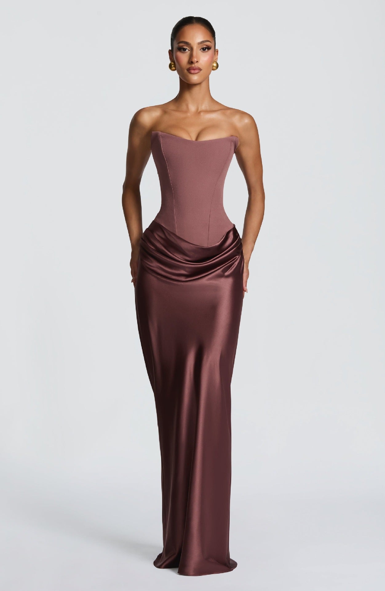 Women's Satin Corset Mermaid Gown