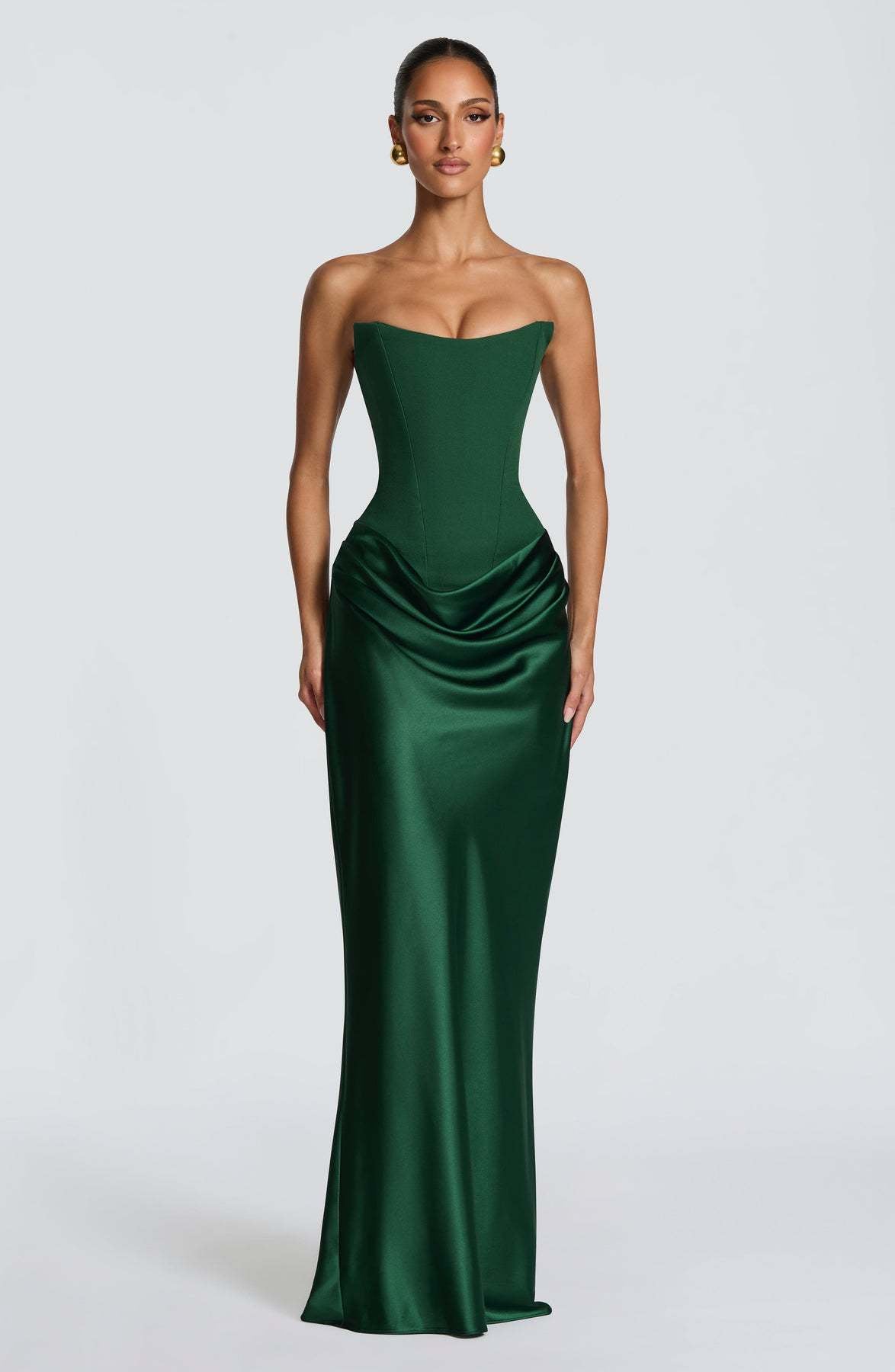 Women's Satin Corset Mermaid Gown