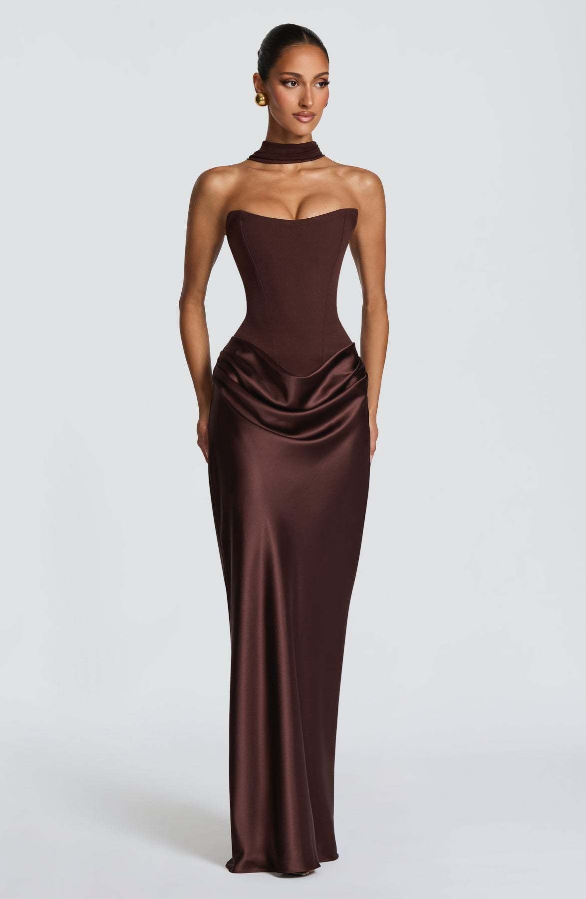 Women's Satin Corset Mermaid Gown