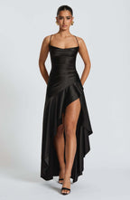 Sexy Strappy Ruffled Asymmetrical Dress