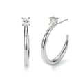 14K Gold & White Gold Plated Hoop Earrings